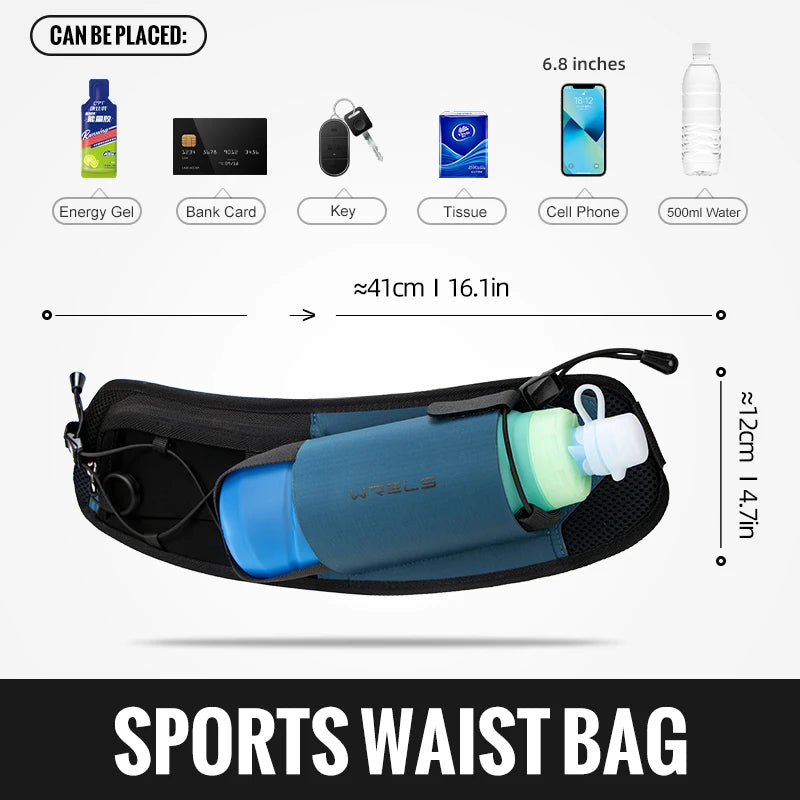 Ultimate Marathon Running Waist Bag - Dual Pocket Fanny Pack for Phone and Water Bottle - Unisex Fitness Gear