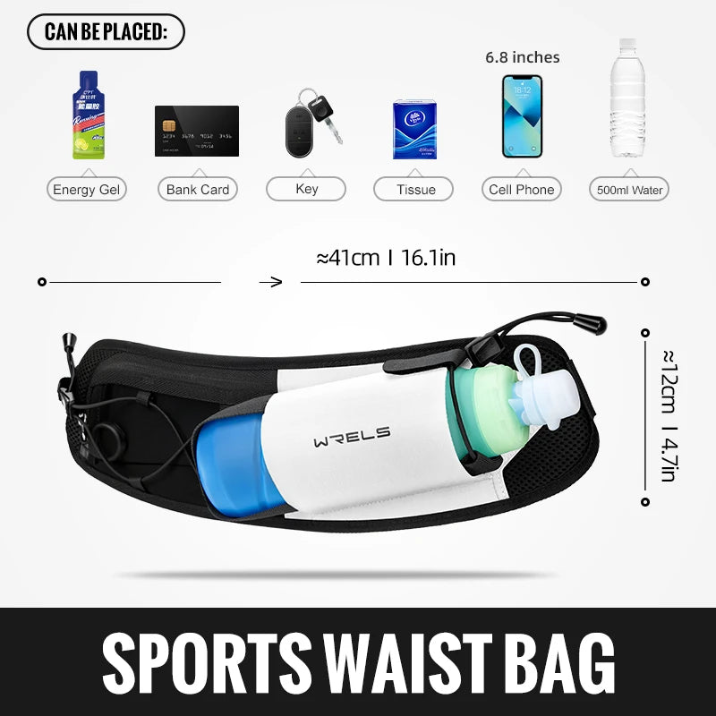 Ultimate Marathon Running Waist Bag - Dual Pocket Fanny Pack for Phone and Water Bottle - Unisex Fitness Gear