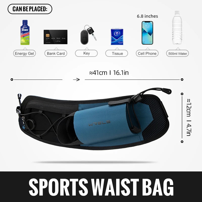 Ultimate Marathon Running Waist Bag - Dual Pocket Fanny Pack for Phone and Water Bottle - Unisex Fitness Gear