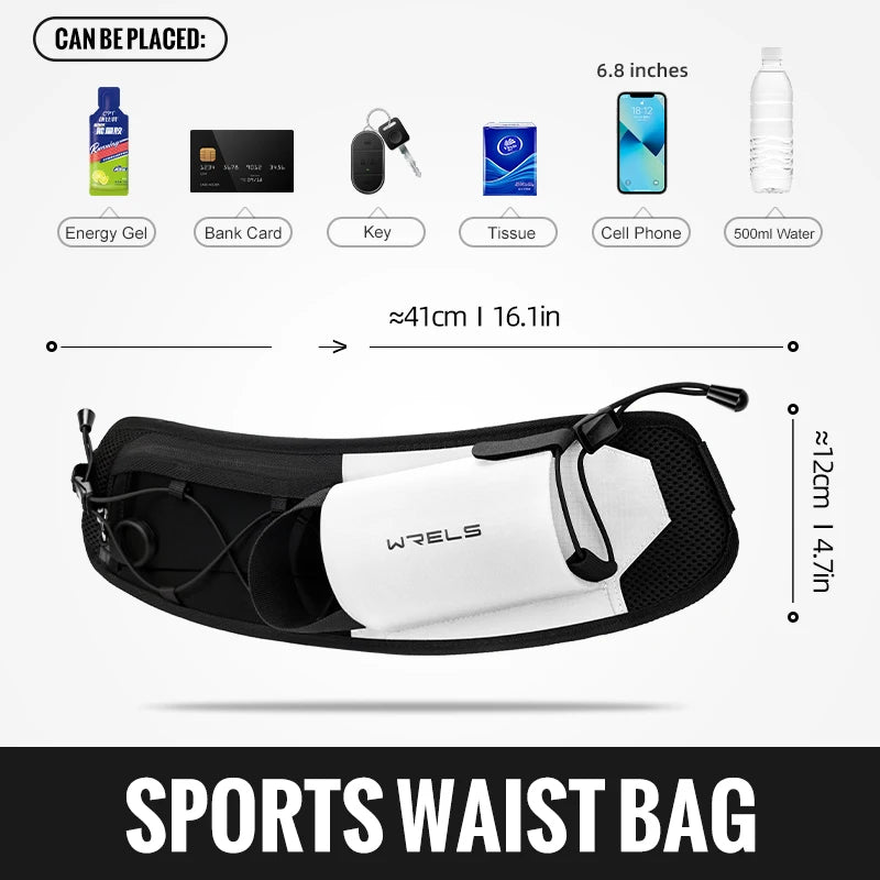 Ultimate Marathon Running Waist Bag - Dual Pocket Fanny Pack for Phone and Water Bottle - Unisex Fitness Gear