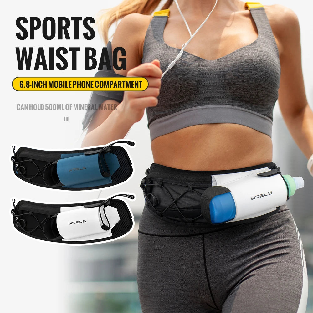 Ultimate Marathon Running Waist Bag - Dual Pocket Fanny Pack for Phone and Water Bottle - Unisex Fitness Gear