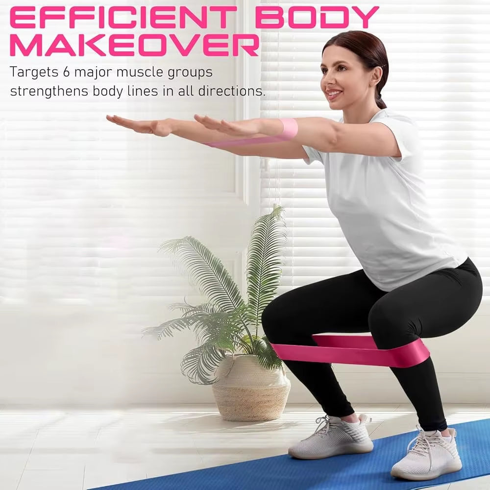 Ultimate Resistance Bands Set for Full Body Workouts - Elastic Loop Bands for Strength, Yoga, and Pilates