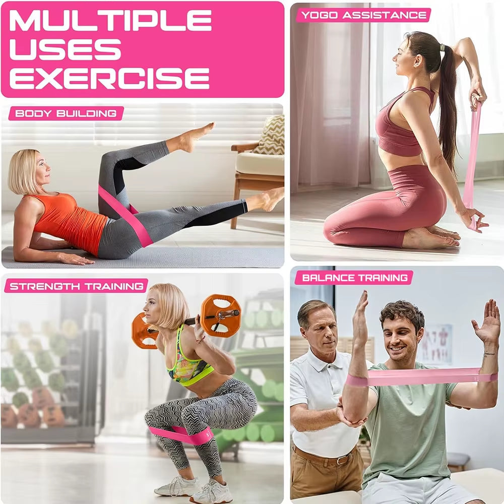 Ultimate Resistance Bands Set for Full Body Workouts - Elastic Loop Bands for Strength, Yoga, and Pilates